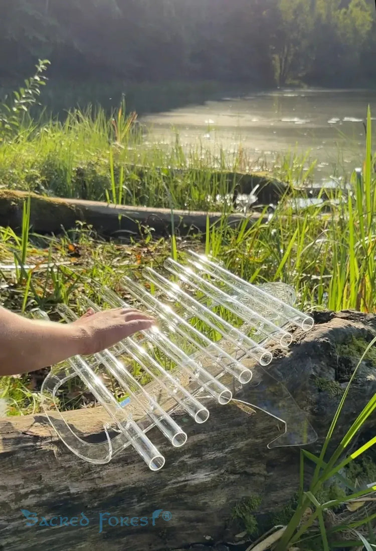 
                    
                      Celtic Moon D Crystal Harp by Sacred Forest played with water by the lake
                    
                  
