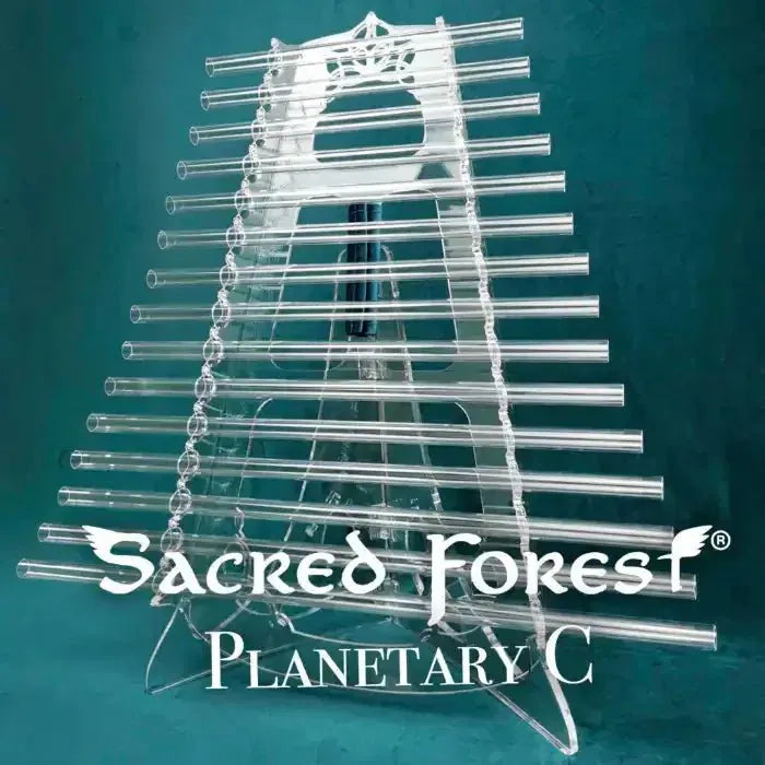 Crystal Harp Planetary C 15 notes - premium sound healing instrument by Sacred Forest