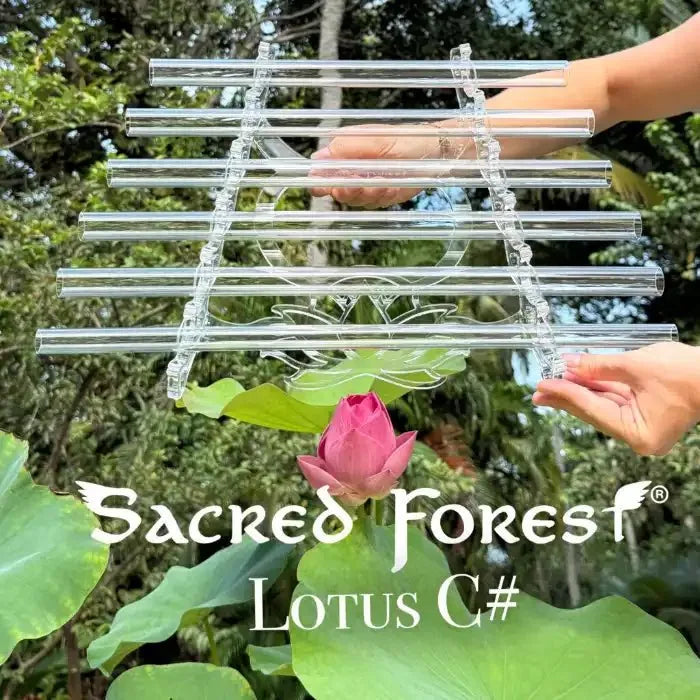 Travel Crystal Harp Lotus - 432 Hz Portable